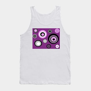 Experimental Geometric Circle Print Pattern (Purple version) Tank Top